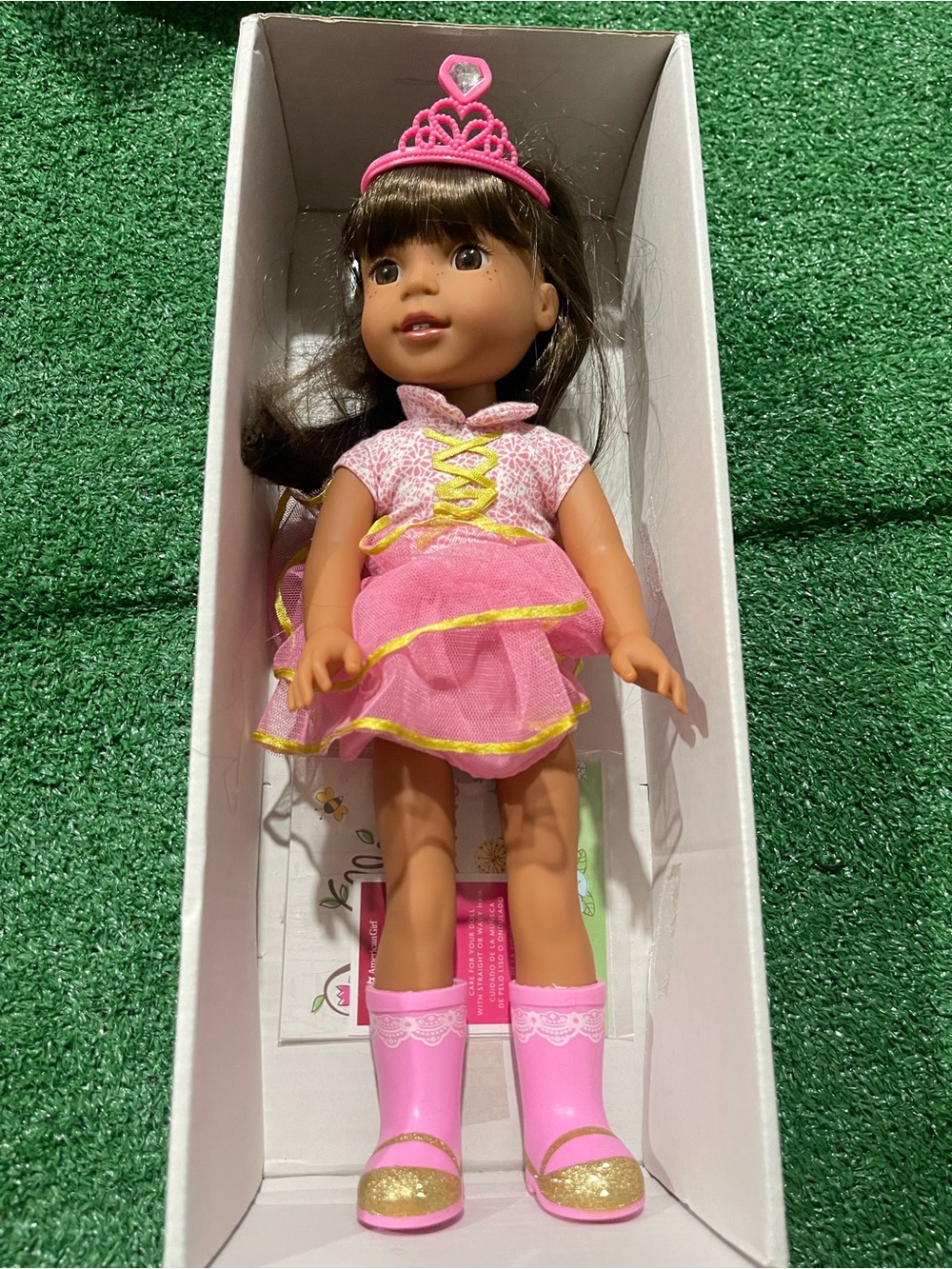 American Girl WellieWishers Ashlyn Doll 2016 Original Outfit Tiara Boots Box